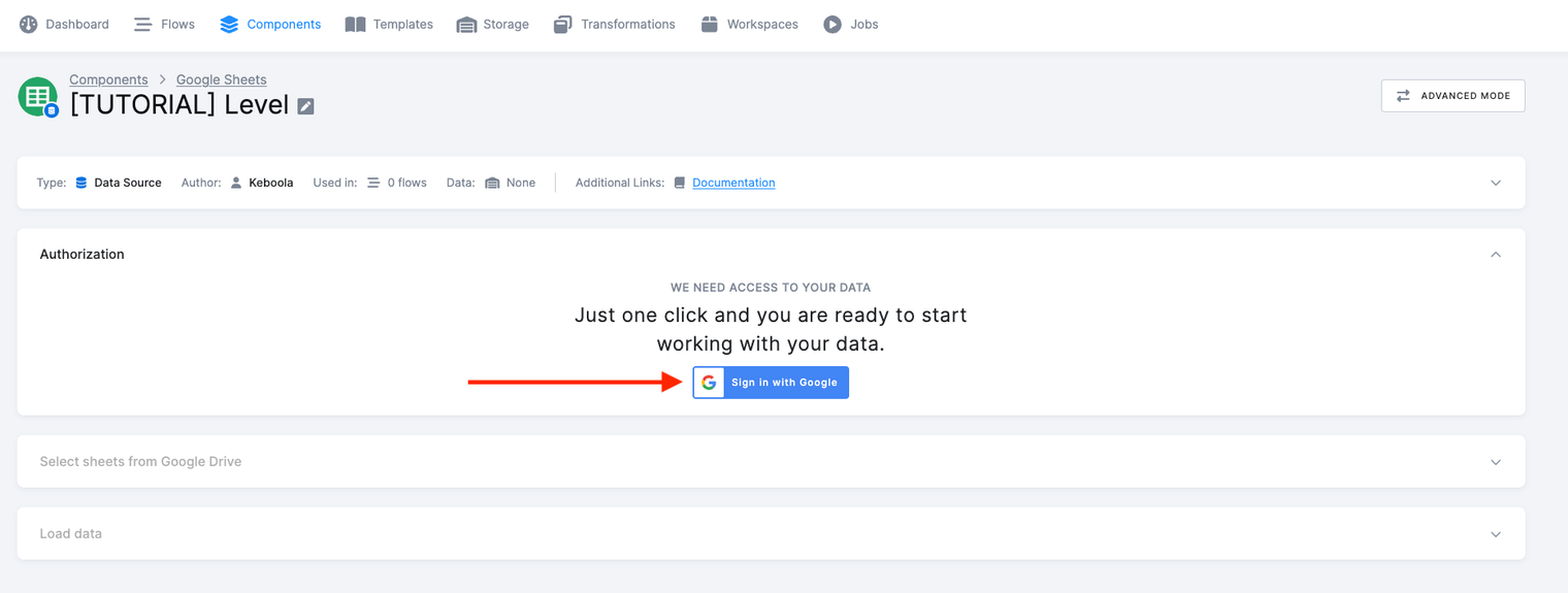 Screenshot - Sign in with Google